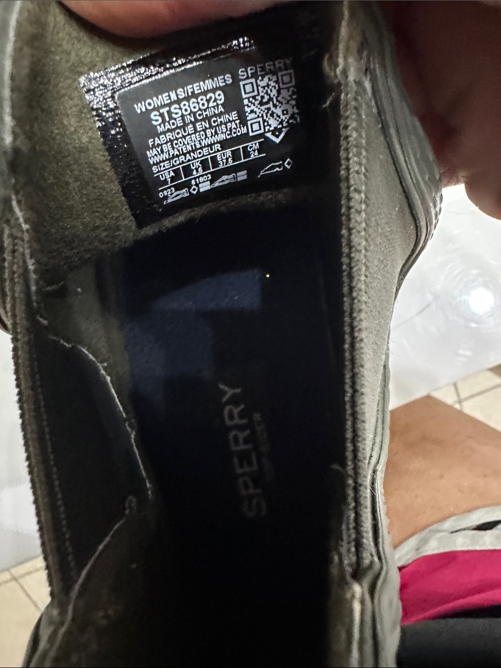Sperry Torrent Chelsea Waterproof Rain Boots Olive Green Rubber Ankle Platform 7 - Picture 6 of 8